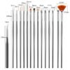 Artdone 31pcs Nail Art Brushes Nail Art Tool Set Dotting Tools Dust BrushStriping Brushes