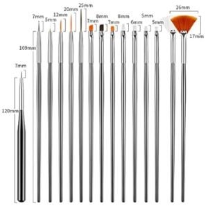 Artdone 31pcs Nail Art Brushes Nail Art Tool Set Dotting Tools Dust BrushStriping Brushes