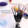 Golden Maple Detail Paint Brushes Set 10pcs Miniature Brushes for Fine Detailing Art Painting Acrylic Watercolor Oil Models