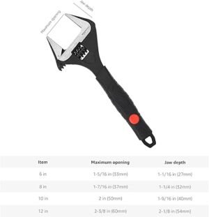 Amazon Basics 4Piece Plumbing Adjustable Wrench