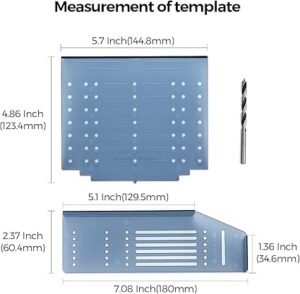 Cabinet Door Drawer Hardware Installation Template Kit Include Drill Bit Mounting Template for Cabinet Knob Cabinet Pulls