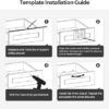 Cabinet Door Drawer Hardware Installation Template Kit Include Drill Bit Mounting Template for Cabinet Knob Cabinet Pulls