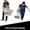 Plumber Toilet Lift Carry Tool Easily Line up TBolts USA Patented Pick Up Stix