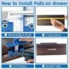 Jig KingCharles Cabinet Handle Jig with 3pcs Point Wood Drils Bits Use for Handles Pulls Knobs on DrawersDoors Wood Drilling Dowelling Guide Set