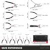 10PC Pliers and Wrench Set with Storage Rack Includes Locking Long Nose Diagonal Cutter Groove Joint Linesman Mini Plier