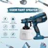 Paint Sprayer Tool 1000W High Power Electric Spray Paint Gun Easy to Clean for Furniture Cabinets House Painting