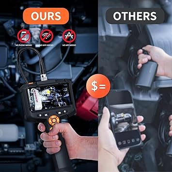 Endoscope Camera with Light 1080P HD Borescope with 8 Adjustable Lights