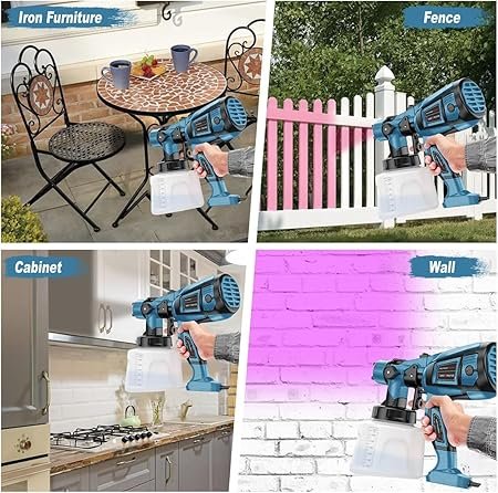 Paint Sprayer Tool 1000W High Power Electric Spray Paint Gun Easy to Clean for Furniture Cabinets House Painting