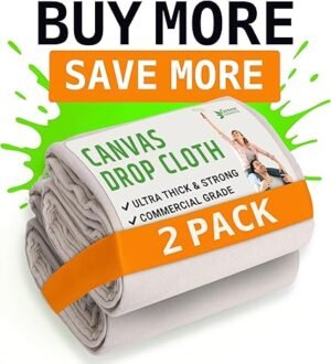 All Purpose Canvas Drop Cloths Drop Cloth for Painting Floor Cover Heavy Duty Protection
