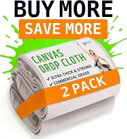 All Purpose Canvas Drop Cloths Drop Cloth for Painting Floor Cover Heavy Duty Protection