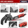 Pipe Wrench Set 10 and 15 Self Adjusting Wrench 2Piece Plumbing Tools Pipe Vise Wrench Basin Wrench Standard Nuts Irregular Nuts Pipes Use