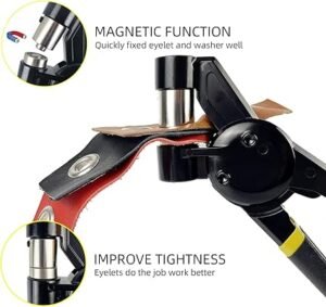 Tool Kit 38 cm Handheld Eyelet Kit Manual Grommet Press Machine with 500 pcs 10 mm Grommets