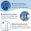 Jig KingCharles Cabinet Handle Jig with 3pcs Point Wood Drils Bits Use for Handles Pulls Knobs on DrawersDoors Wood Drilling Dowelling Guide Set