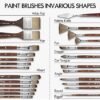 25pcs Paint Brush Set Fuumuui Acrylic Paint Brushes