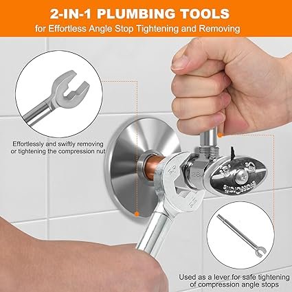 Plumber wrench 2in1 Angle Stop Wrench