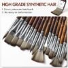 25pcs Paint Brush Set Fuumuui Acrylic Paint Brushes