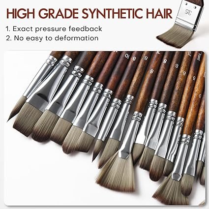 25pcs Paint Brush Set Fuumuui Acrylic Paint Brushes