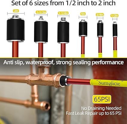 6800 Plumbing Plug Tool Kit Pipe Water Stopper Kit