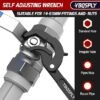 Pipe Wrench Set 10 and 15 Self Adjusting Wrench 2Piece Plumbing Tools Pipe Vise Wrench Basin Wrench Standard Nuts Irregular Nuts Pipes Use