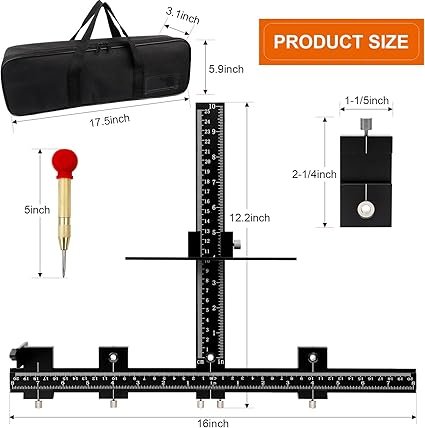 Jig Tool Adjustable Drill Template for Handles Pulls on DrawersDoors