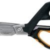 Heavy Duty Serrated Stainless Steel Scissors with Comfort Grip Hardware Tool