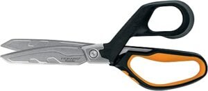 Heavy Duty Serrated Stainless Steel Scissors with Comfort Grip Hardware Tool