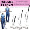 Paint Roller Kit PinStone 9 cm Extendable Roller Frame with 5 Microfiber Replacement Covers Adjustable Painting Roller