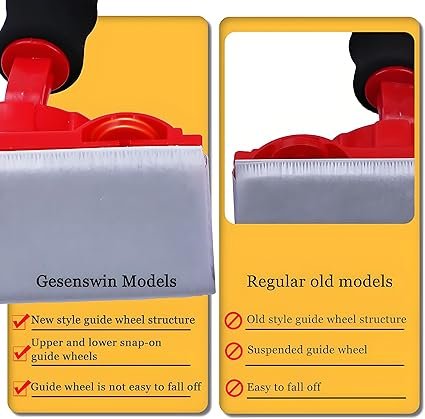 Trimmer with 2 Replacement Pads Improved Guide Wheels Edge Painting Tool for Walls Ceilings Corners