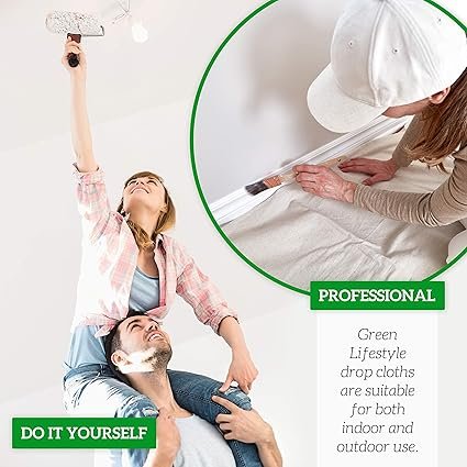 All Purpose Canvas Drop Cloths Drop Cloth for Painting Floor Cover Heavy Duty Protection