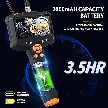 Endoscope Camera with Light 1080P HD Borescope with 8 Adjustable Lights