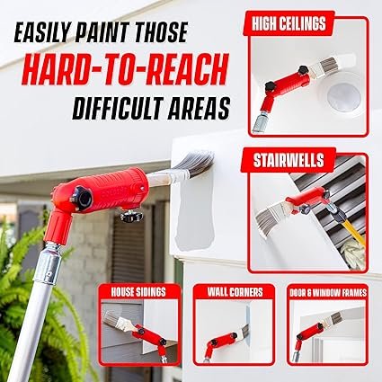Paint Brush Extender High Ceiling Paint Edger Tool Extension Pole Attachments